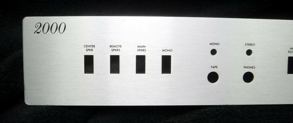 Fisher TX-2000 Solid State Amplifier upper Face Panel Insert NOS Original!