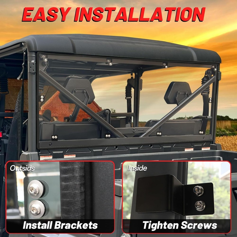 Rear Windshield Window Clear for CFMOTO UFORCE 1000 2019-2026