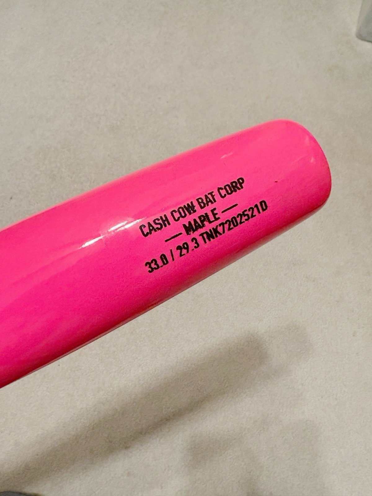 TANK Hybrid Handle Torpedo Maple Wood Baseball Bat 33in 29.3oz. Blue / Neon Pink