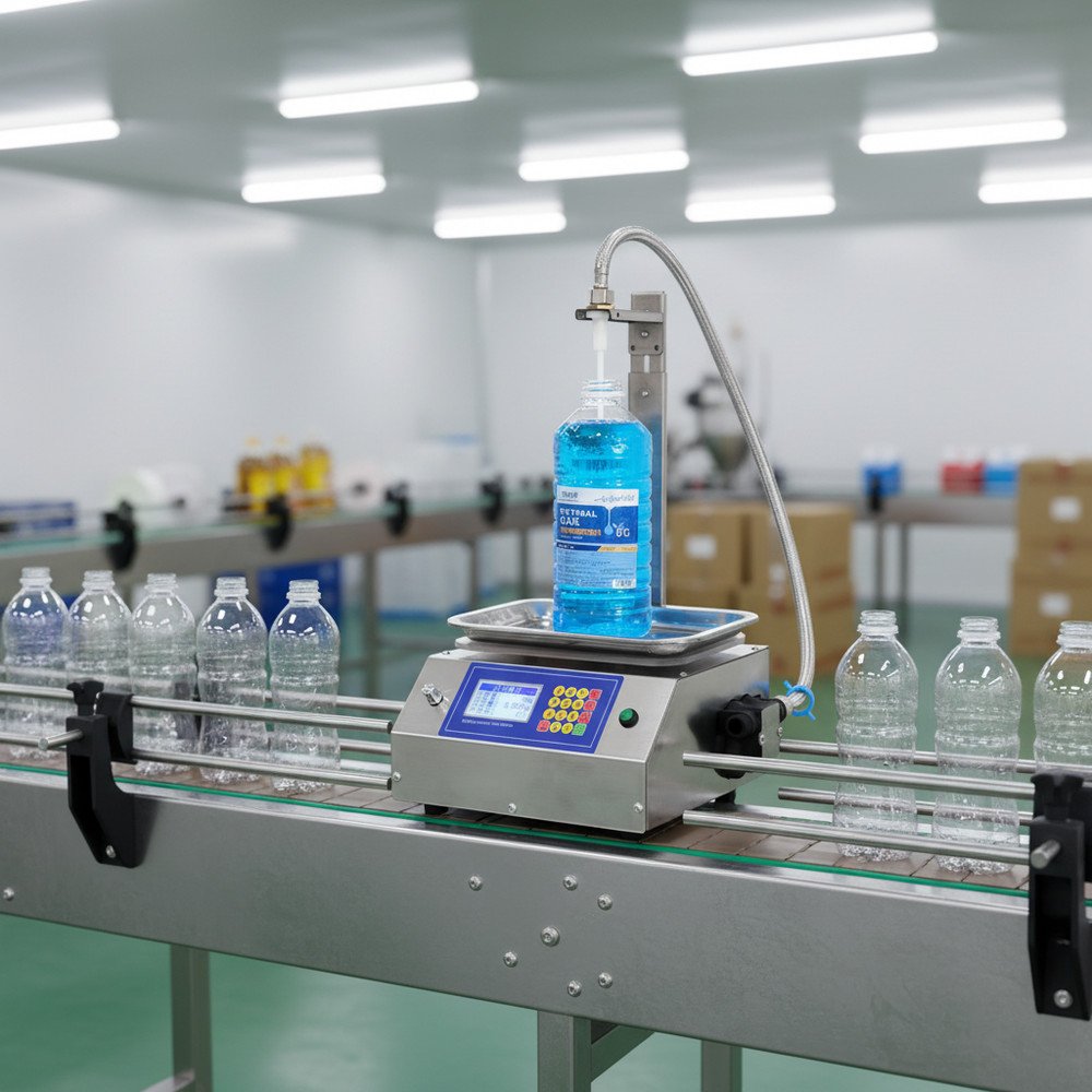 Automatic Digital Liquid Filling Machine for Bottles, 10-5000 g Capacity