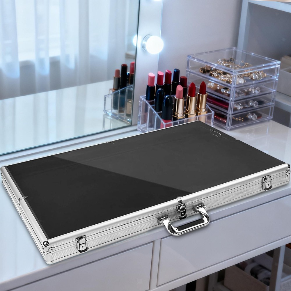 Card Show Display Case Tabletop Showcase Versatile Aluminum Spacious with Handle