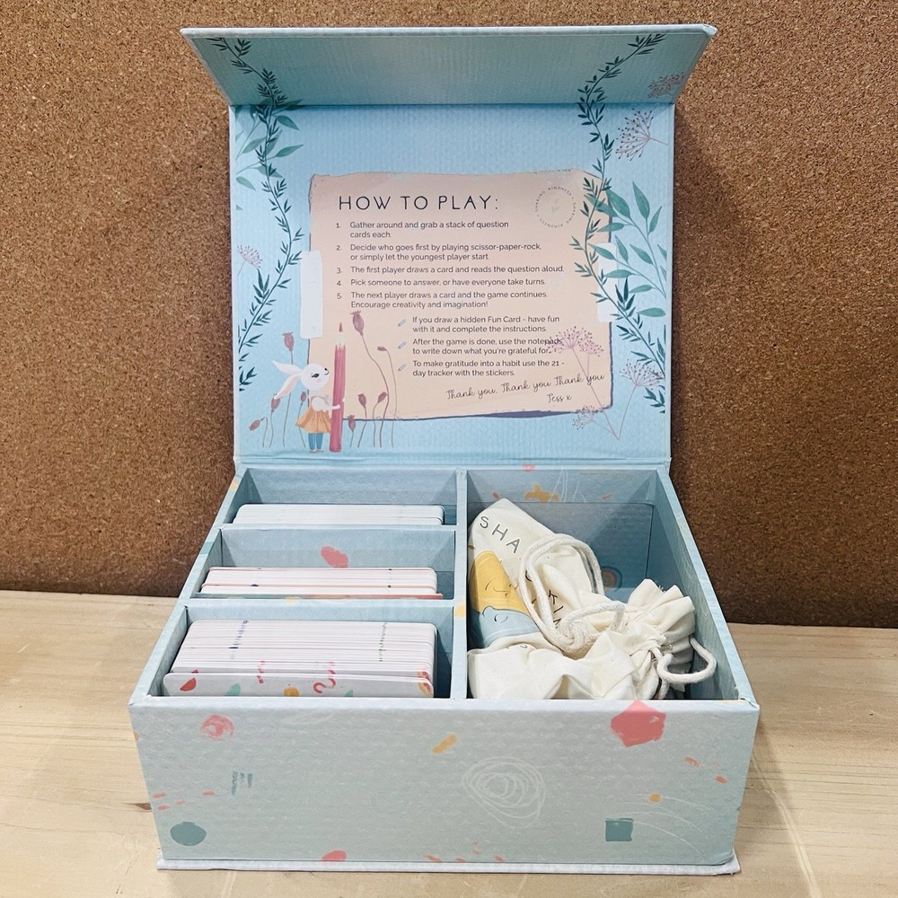 The Sharing Kindness Positive Mindset Game and 40 Affirmation Cards Complete