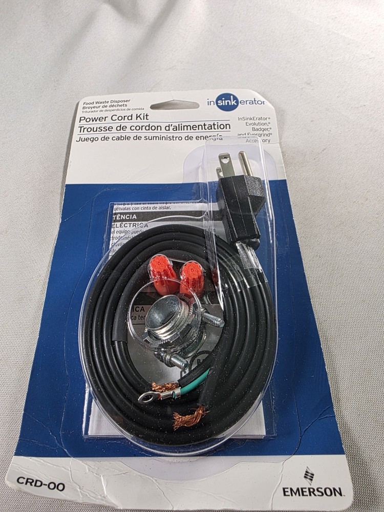 InSinkErator Garbage Disposal Power Cord Kit CRD-00 New in Original Packaging
