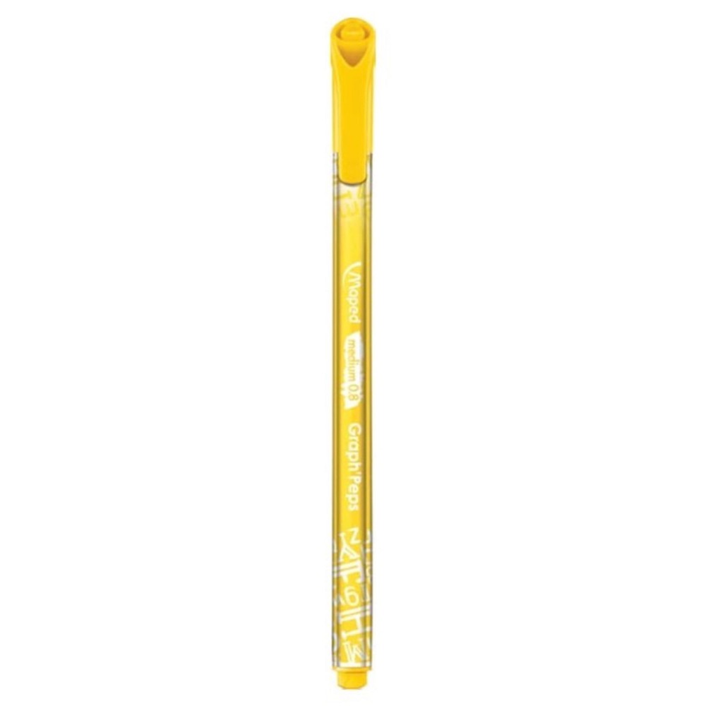Maped 12pk 0.8mm Graph' Peps Medium Tipped Fine Line Felt Pens - Triangular Tip