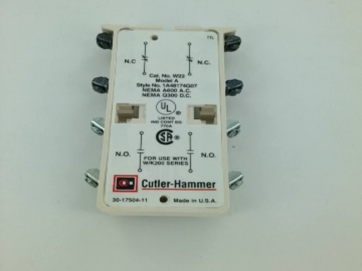 W22 CUTLER HAMMER AUXILIARY ADVANTAGE
