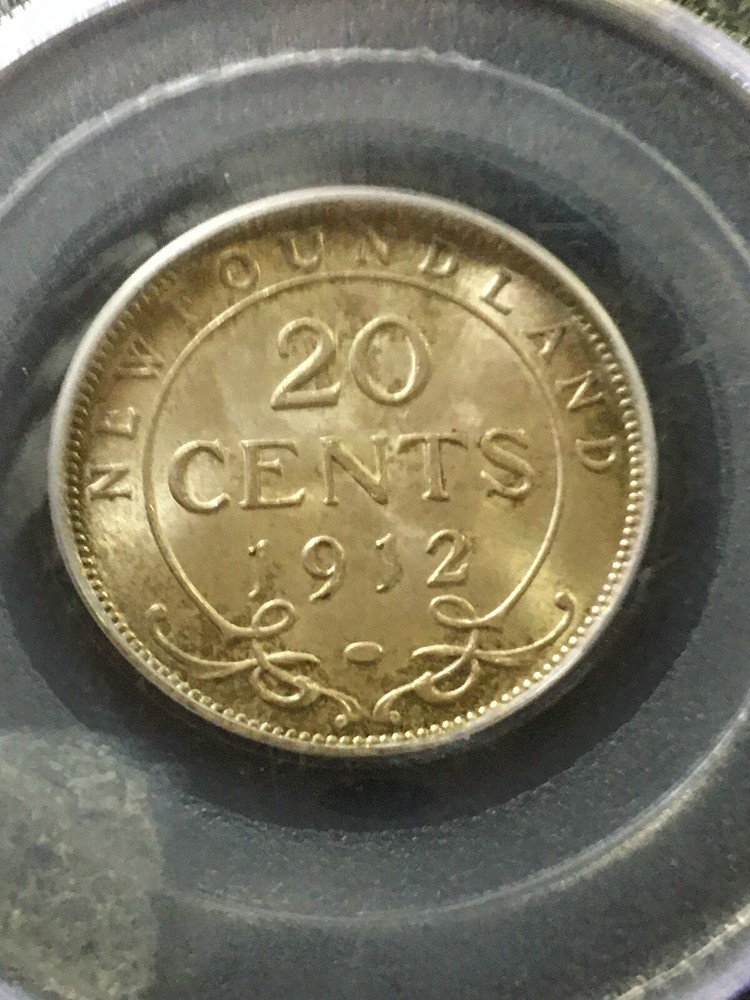 1912 PCGS Graded, Newfoundland ¢20 Cent, **MS-64** #8506