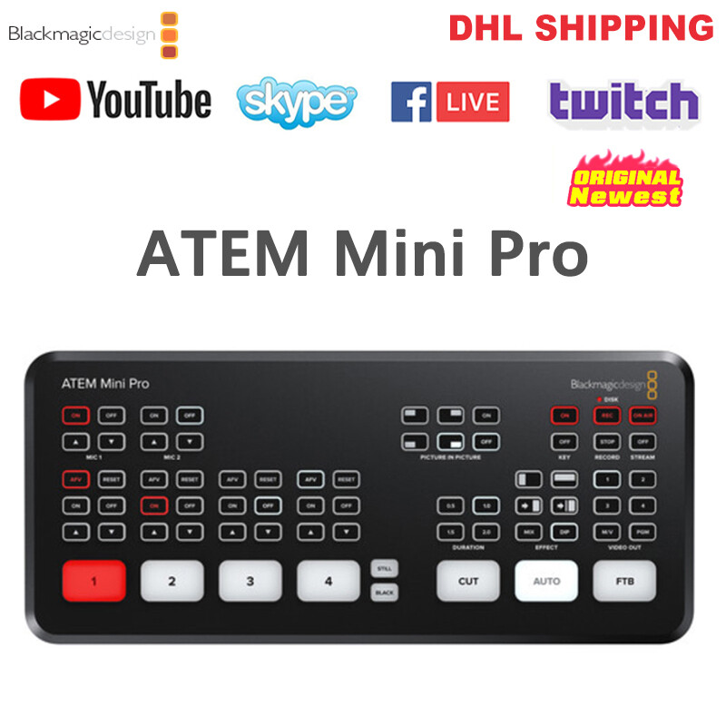 Blackmagic Design ATEM Mini Pro Live Stream Video Switcher Multi-view Recording