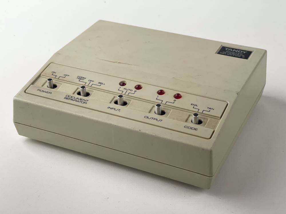 Tandy Printer Interface Selector 2 Parallel Radio Shack 26-2820 Untested