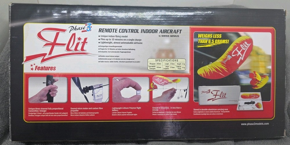 Phase 3 Flit Remote Control Indoor Aircraft. Read Description...
