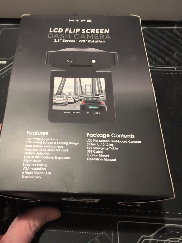 Hype Lcd Flip Screen Dash Camera 2.2" screen 270 degree rotation (T65)