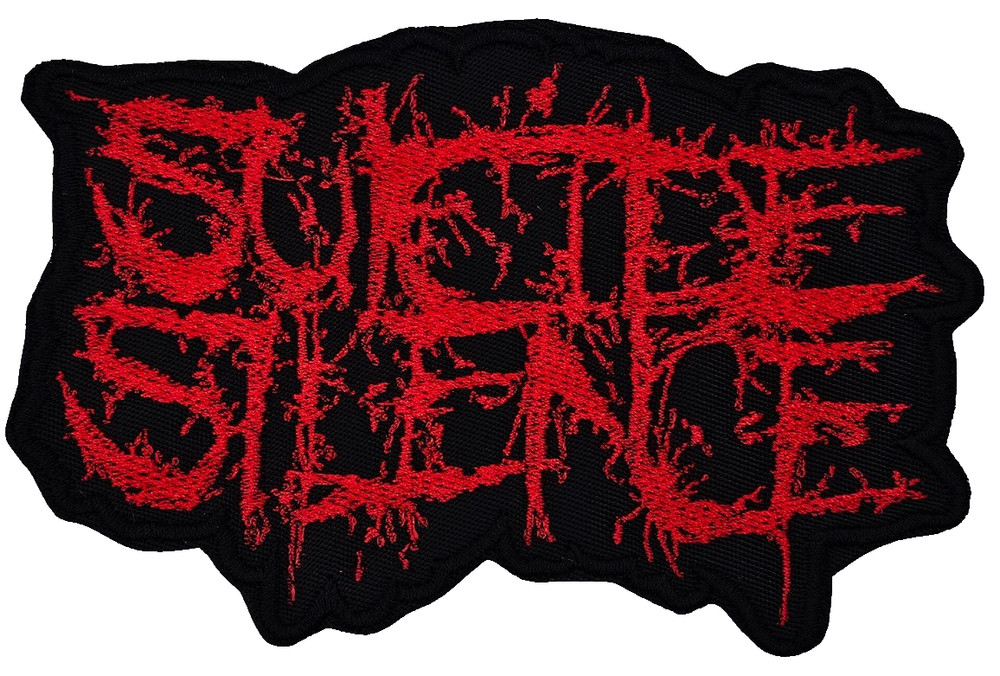 SUICIDE SILENCE RED LOGO (shaped border) EMBROIDERED PATCH