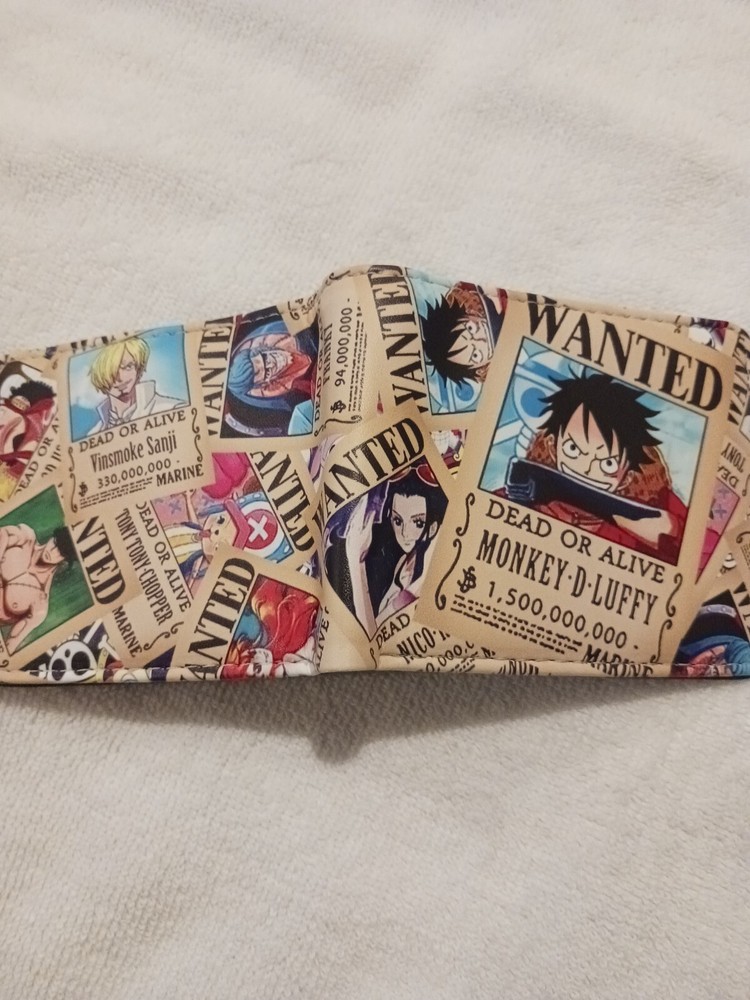 One Piece Logo Print Bi-Fold Wallet