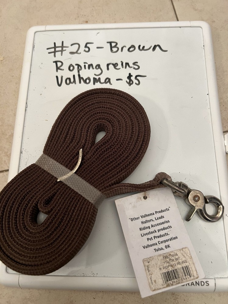 Brown Roping Reins - Valhoma