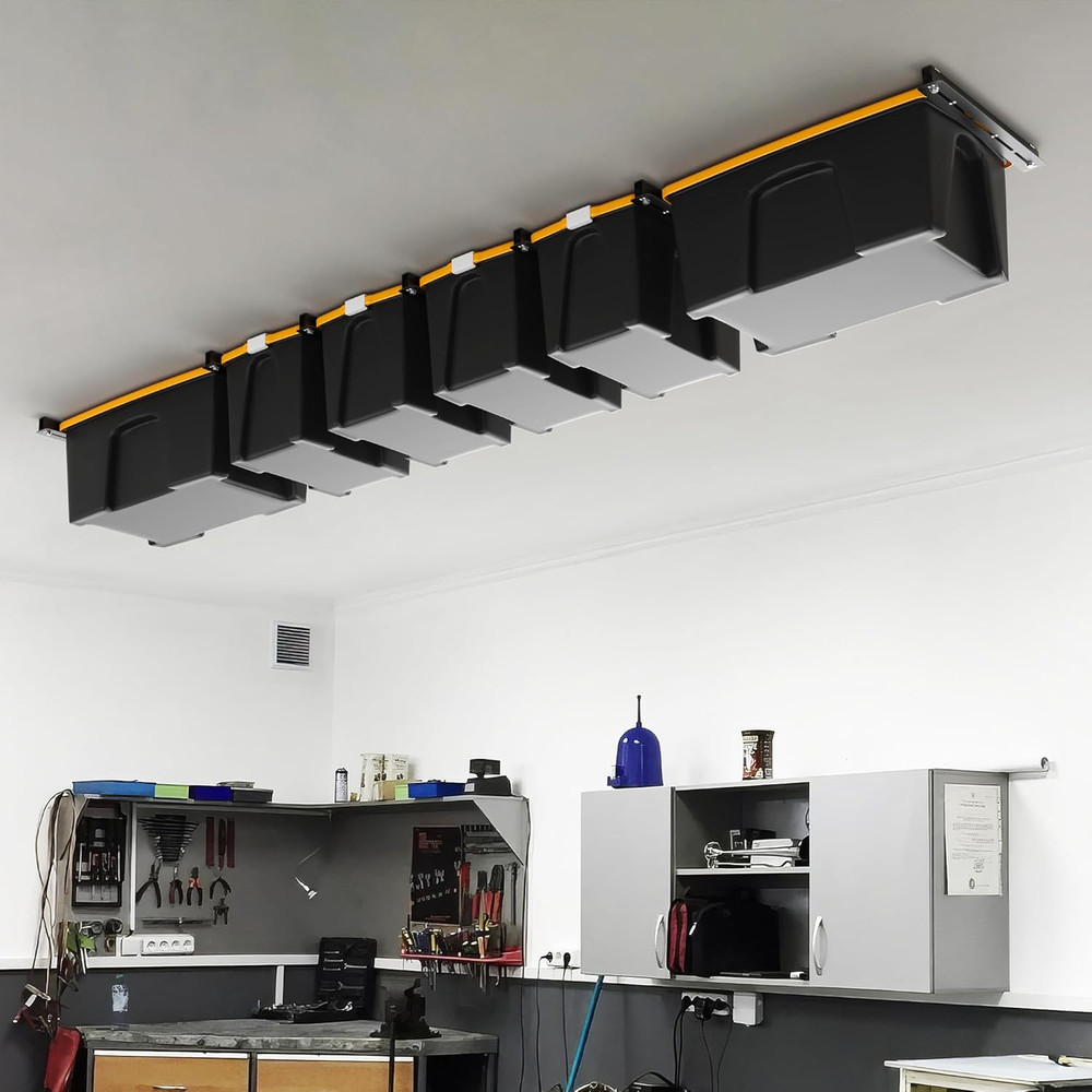 Overhead Garage Storage Rack, Heavy Duty Ceiling Storage Rack, 26 Inch Adjustabl
