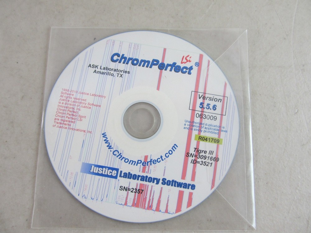 LSI ChromPerfect Software Disc V5.5.6 Justice Laboratory Softare