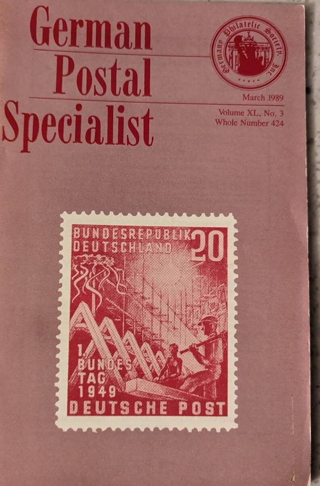 German Postal Specialist Mar 1989 Pressure Sensitive Tape Netzschkau Covers