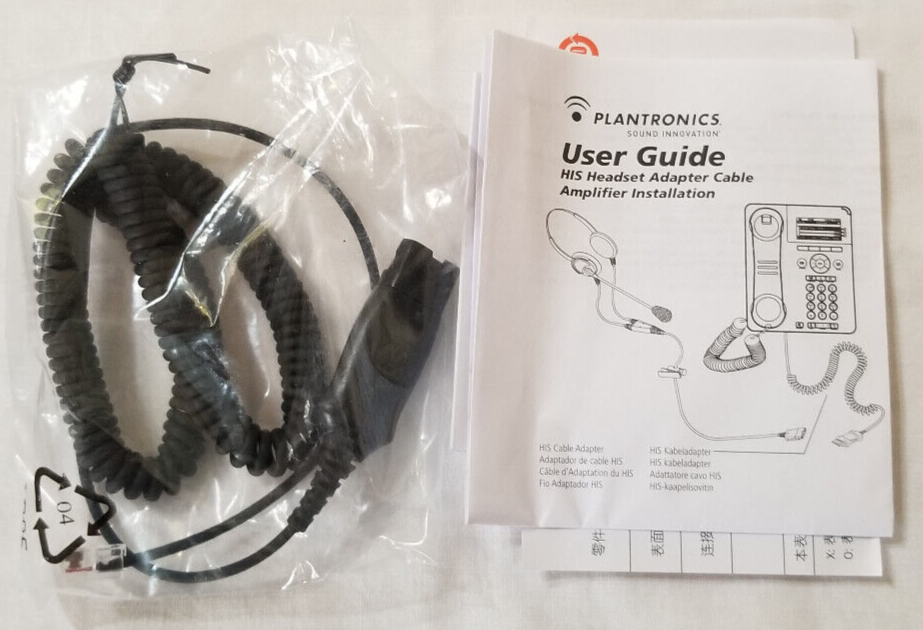 New Plantronics HIS Direct Adapter Cable 72442-41 Cable Adapter