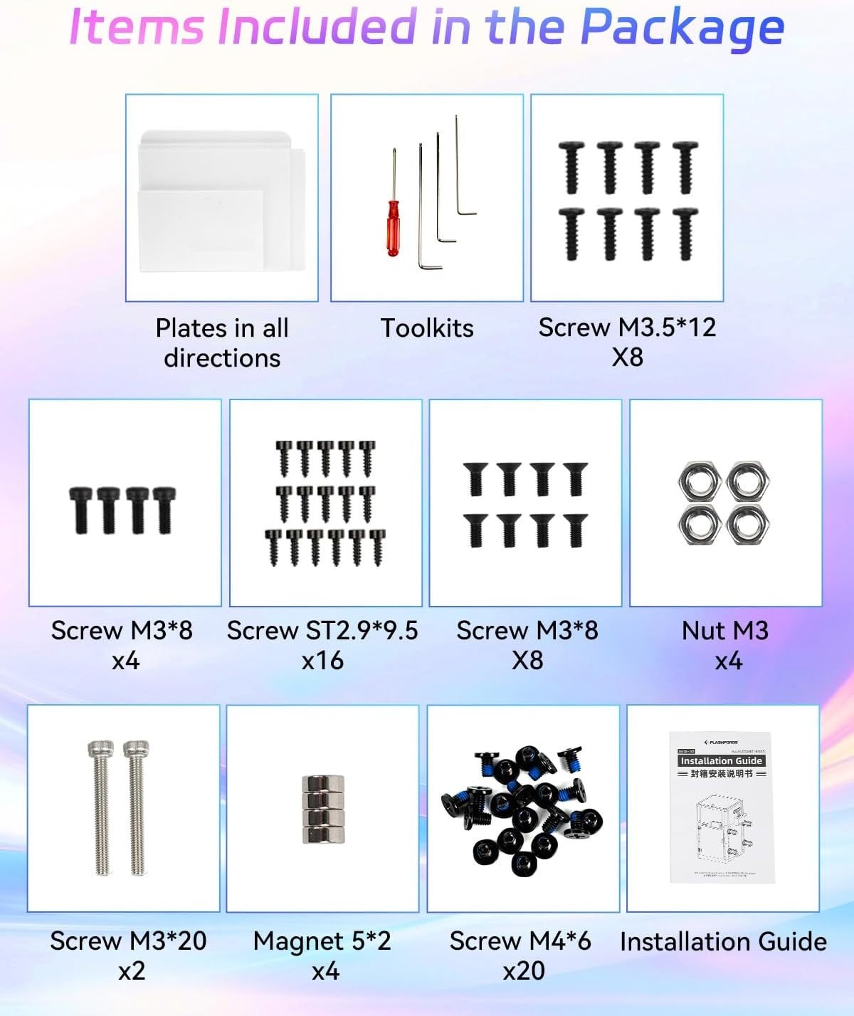 FLASHFORGE AD5X 3D Printer Enclosure Kit Safer and Quieter Cover Protection DIY