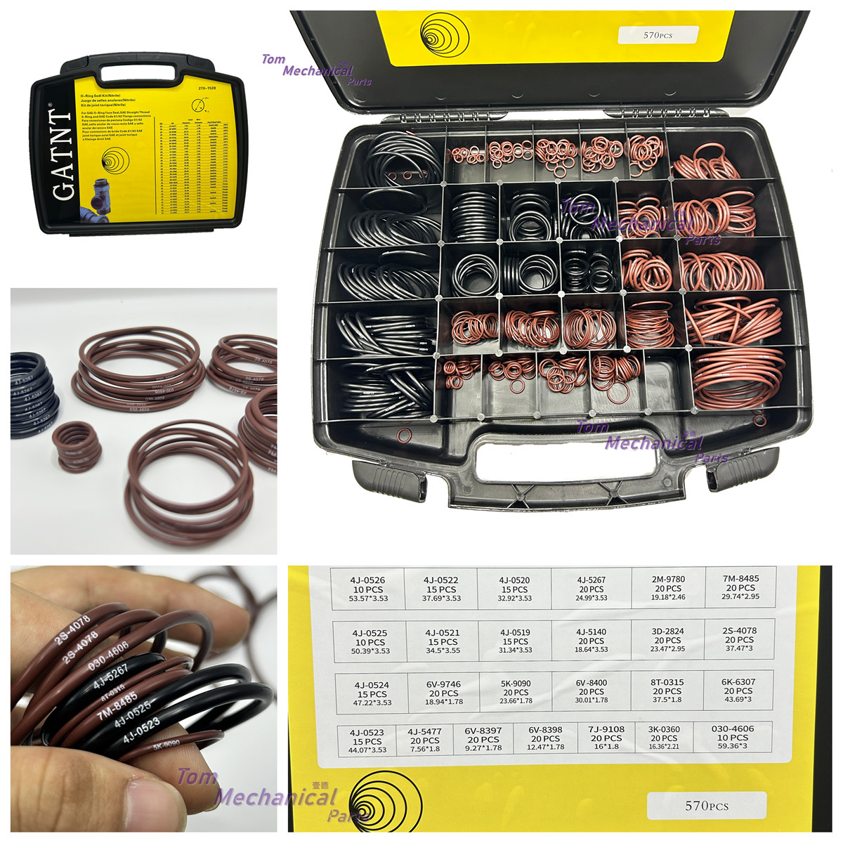 270-1528 O-ring Box Seal Kit For Caterpillar Excavator Hydraulic 570pcs 32 types