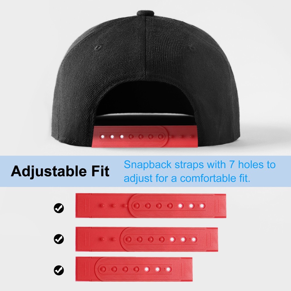 16 Pairs Hat Snap Replacement, PE Snapback Cap Strap, Light Brown