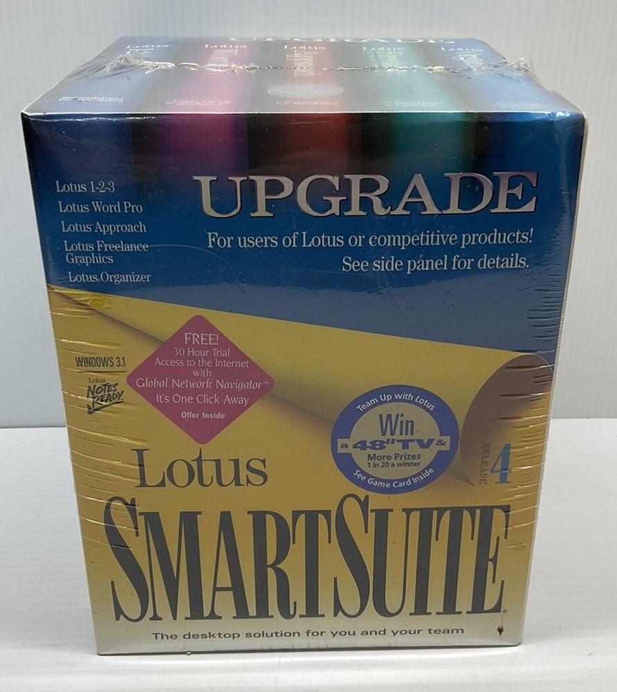 VINTAGE COMPUTER PROGRAM LOTUS SMART SUIT for Dos Windows 3.1 SEALED