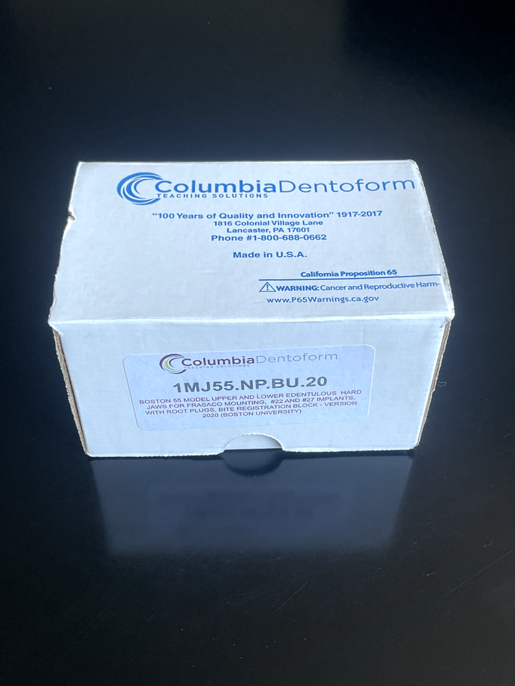 Columbia Edentulous Upper and Lower Dentoform for Frasaco Mounting