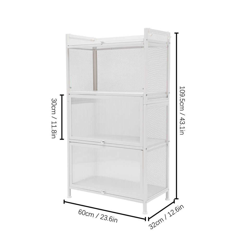 Storage Cabinet Kitchen Pantry Storage Cupboard Freestanding Microwave Rack NEW