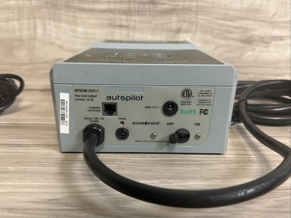 Hydrofarm Autopilot Digital CO2 Hydroponic Controller APCECOD-BNKR-A A6