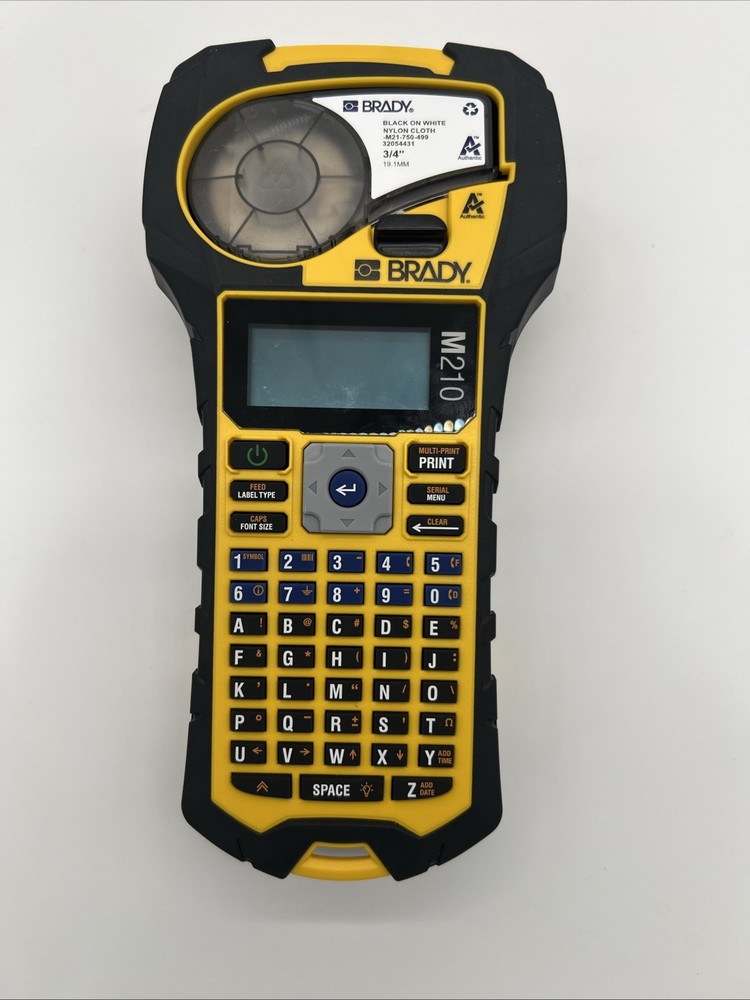 Brady M210 Handheld Label Maker Printer Wall Charger Missing Great Condition