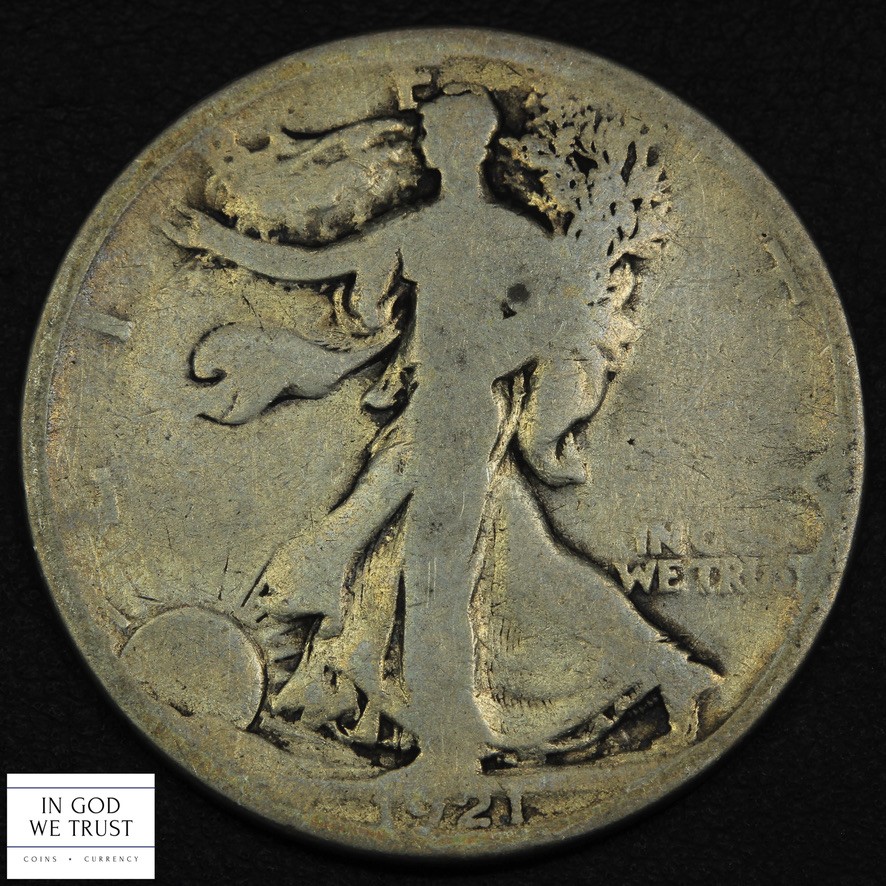 1921 Walking Liberty Silver Half Dollar 50C