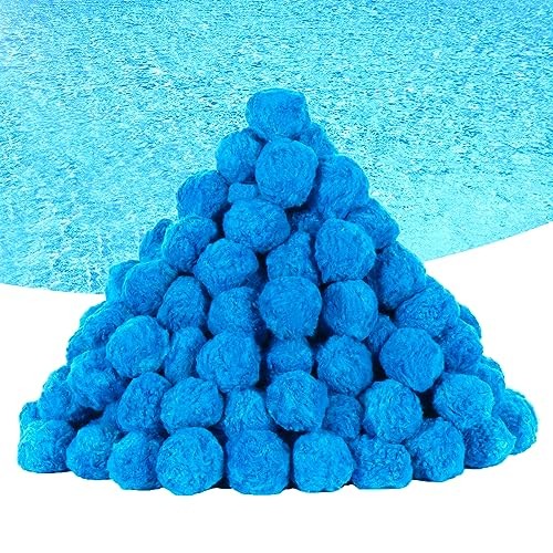 3.1 lbs Pool Filter Balls for Sand Filter, Reusable Pool Sand Filter Blue