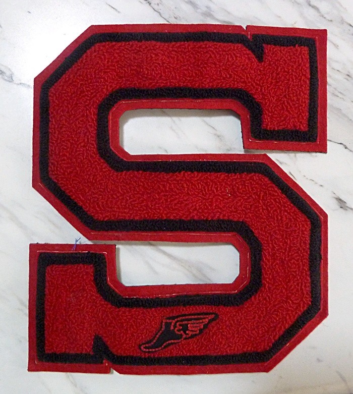 Vintage Letterman's Jacket Letter S Varsity Track  PATCH SEW ON CHENILLE