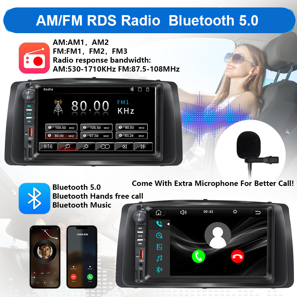 7" Apple Carplay For Toyota Corolla 2003-2008 Android Auto Car Stereo Radio GPS