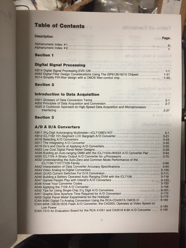 Data Book = Intersil GE Semiconductor Component Catalog Applications 1987/1988 =