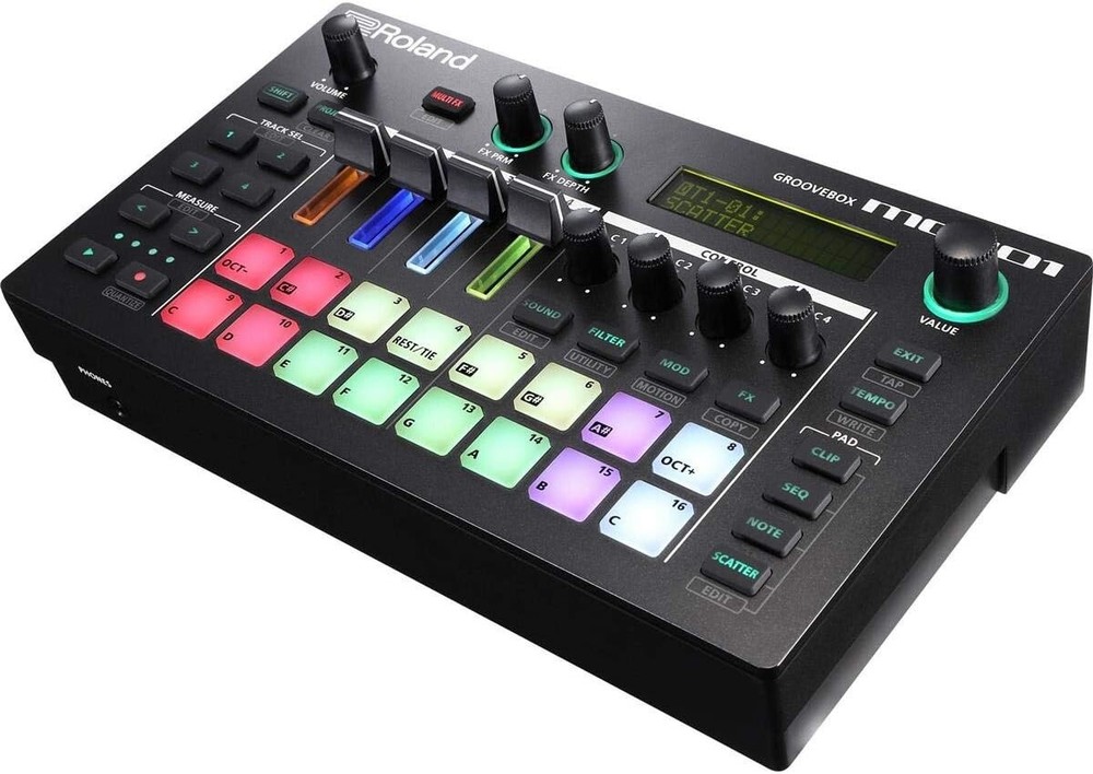 Roland MC-101 Groovebox Effector Sampler Sequencer Rhythm Machine W/Box