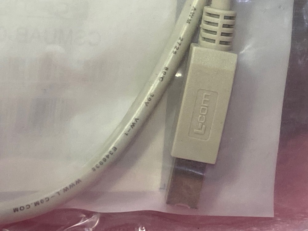 L-COM CSMUAB-05M USB TYPE-A/TYPE-B 0.5M,20AWG CABLE
