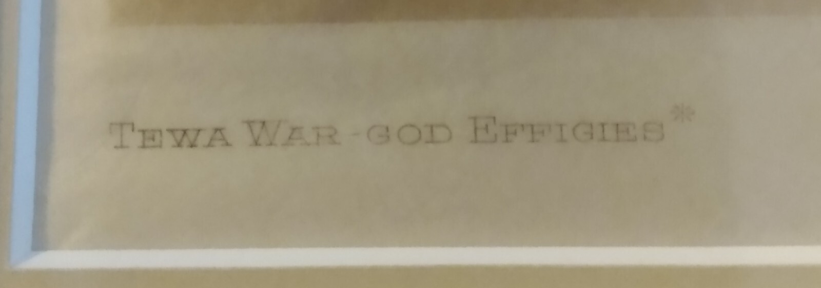 Edward Curtis/Tewa War-God Effigies/Original Photogravure/1925/ American Indian