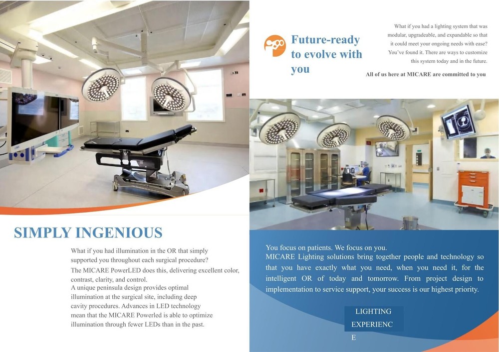 Surgical ceiling lamp MICARE POWER LED E700/500