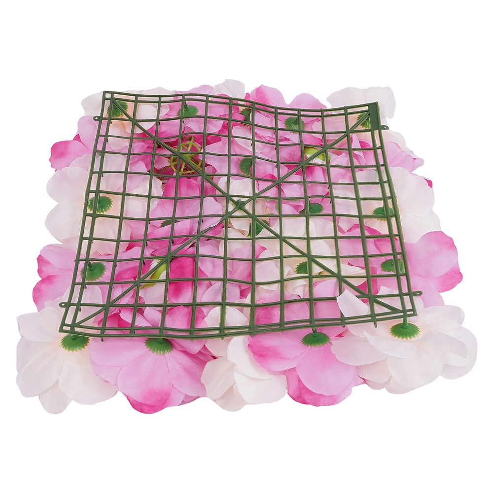 12pcs Artificial Flower Wall Panel Wedding Background Silk Rose Mat Floral Pad