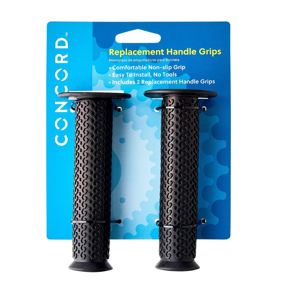 Replacement Non-Slip Rubber Bicycle Handlebar Grips, Black
