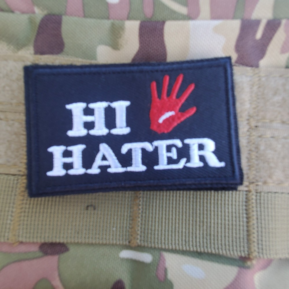 HI HATER Sarcastic Tactical Morale Patch Hook and Loop
