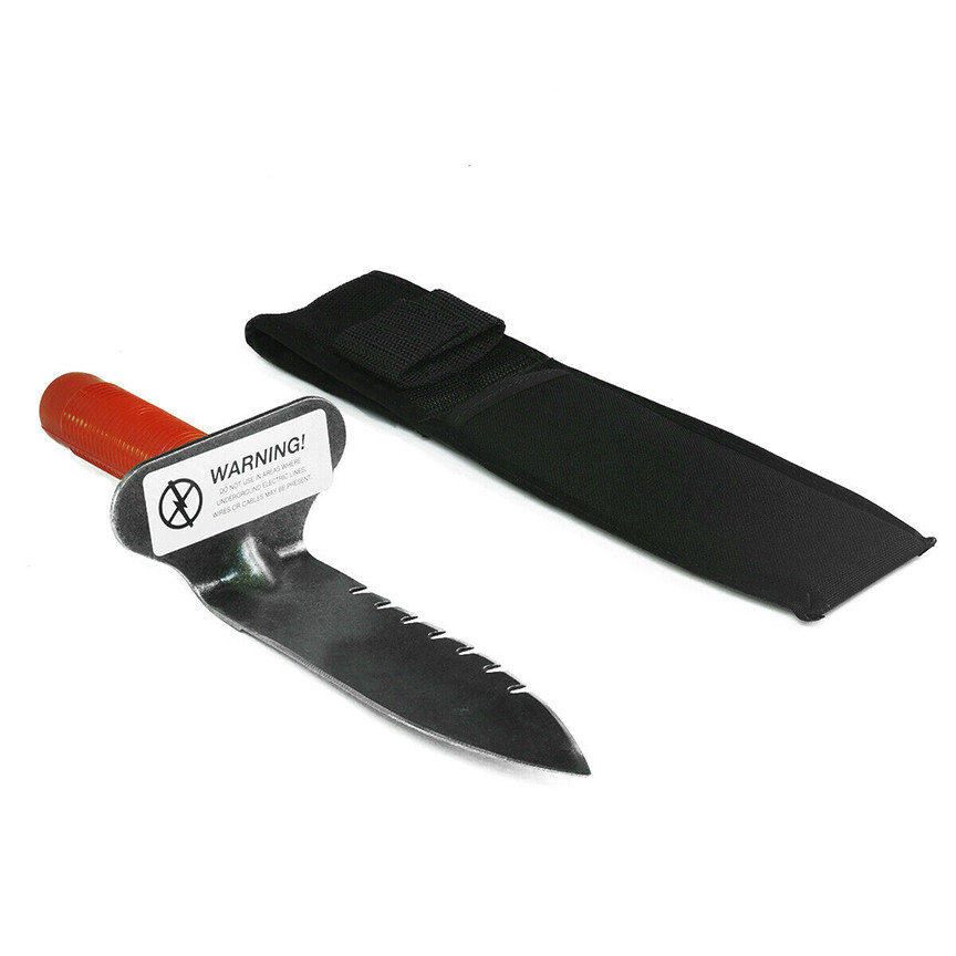 Lesche Standard Tool with Sheath - Left Side Serration for metal detecting
