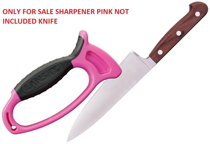 2 PACK Lansky Deluxe Quick Edge Knife Sharpener Pink Composition Handle Non-Slip