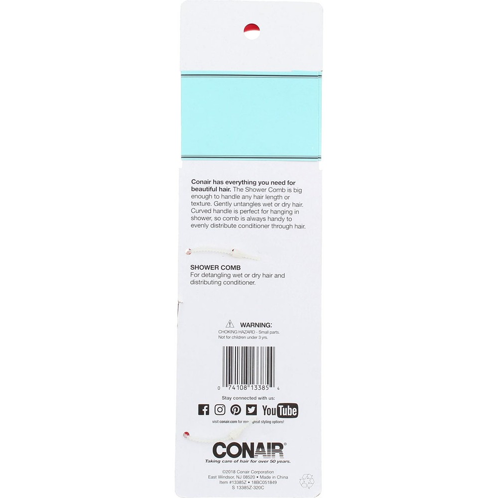 4 Pack Conair Detangles Hair Comb