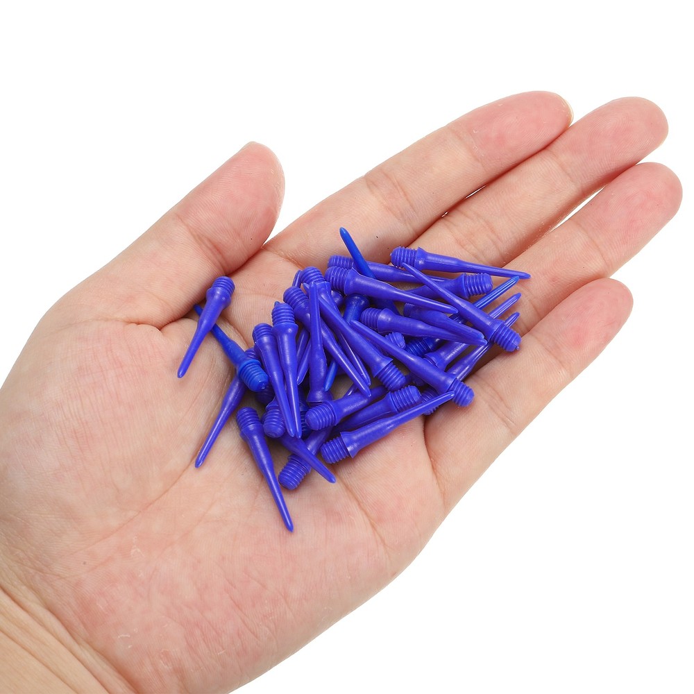 Plastic Dart Tips, 50 Pack 2BA Thread Soft Dart Tips Dart Accessories, Blue