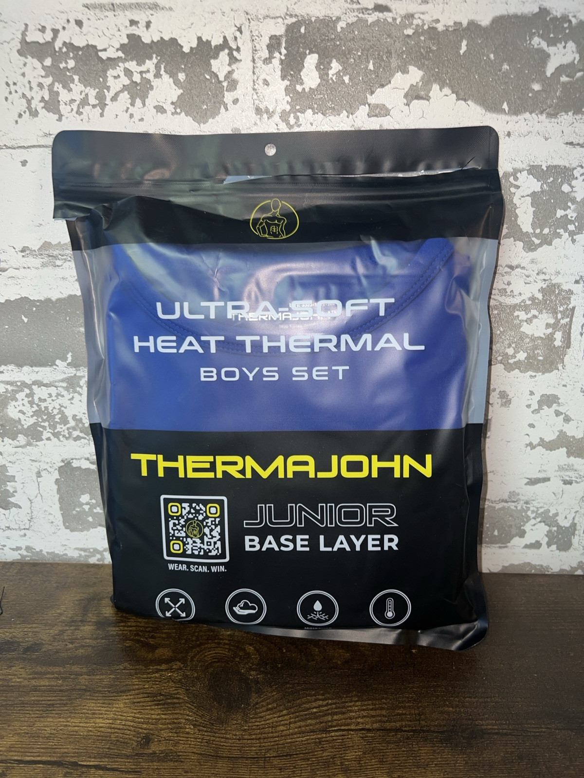 Thermajohn Boys Thermal Outfit Set Black XS New Without Tags