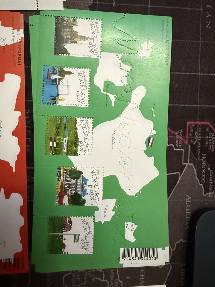 Netherlands postage stamps 7 mini sheets various topics