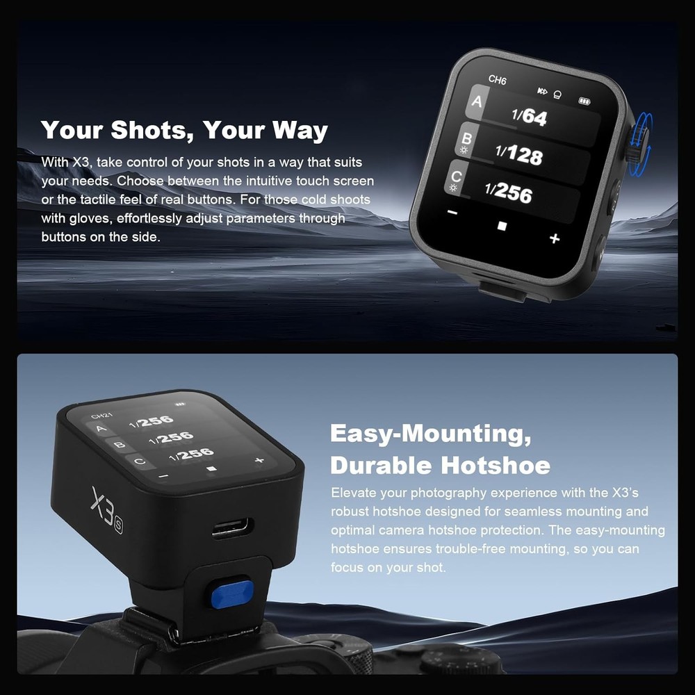 X3S X3-S TTL Wireless Flash Trigger for Sony Camera,Oled Touchscreen Flash Trans