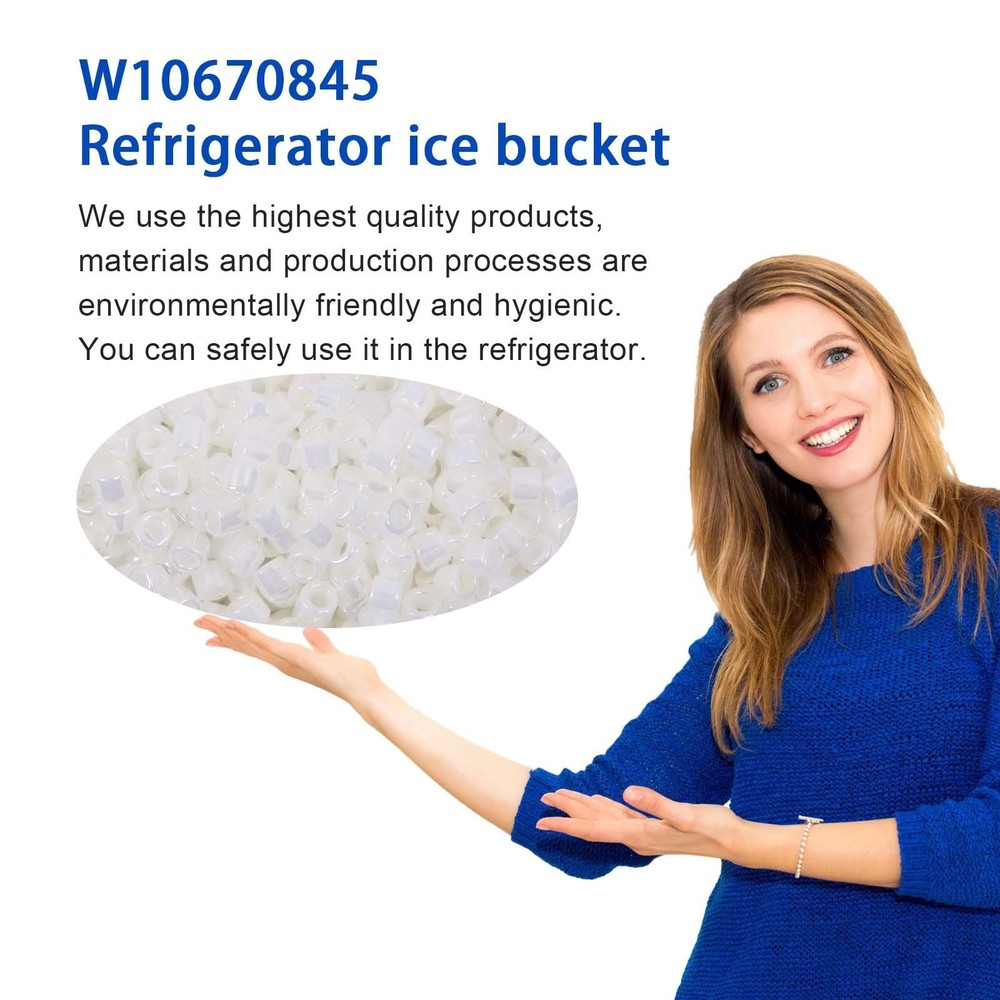 WPW10670845 ice Maker Replacement Parts Refrigerator Ice Container for...