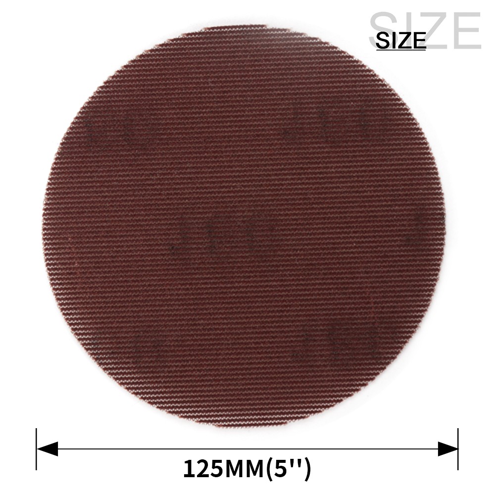 25Pcs 5inch Mesh Sanding Discs Hook&Loop Abrasive Dust Free Disc Anti-Blocking